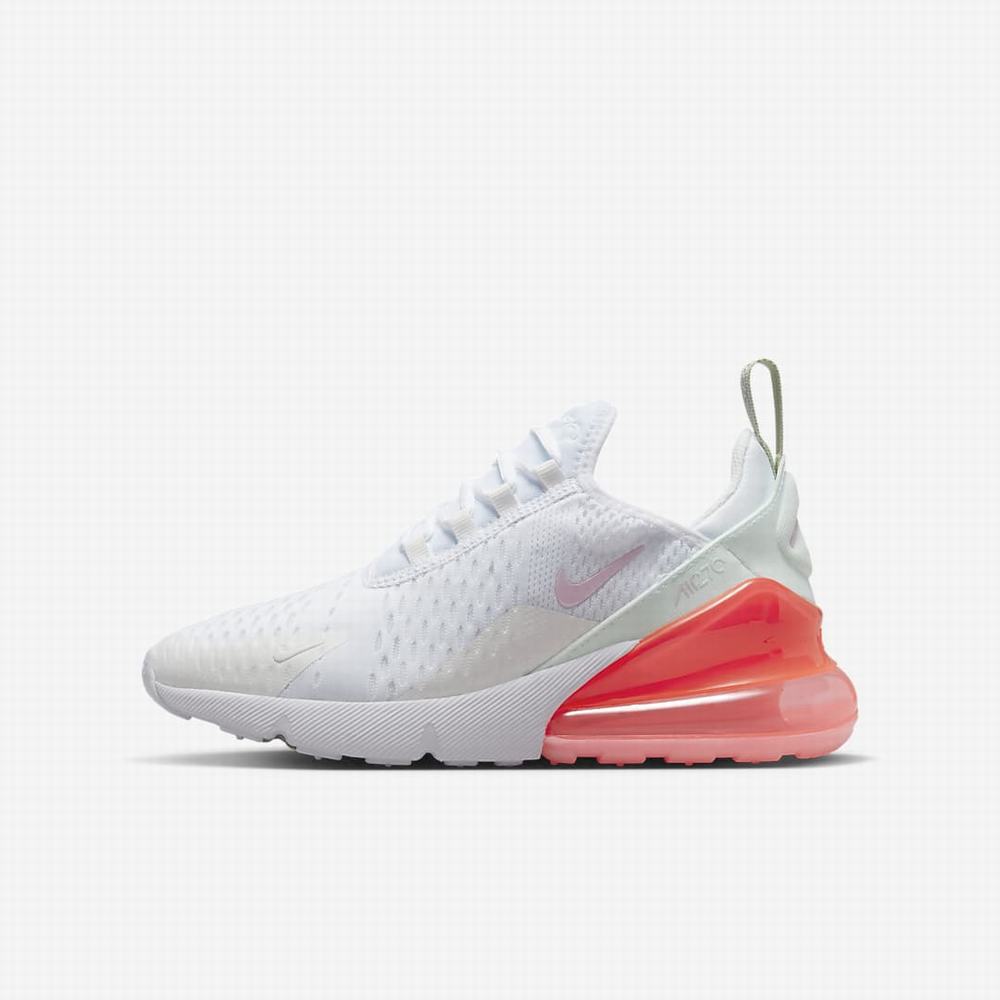 Tenisky Nike Air Max 270 Detske Biele Oranžové Ruzove | SK264301