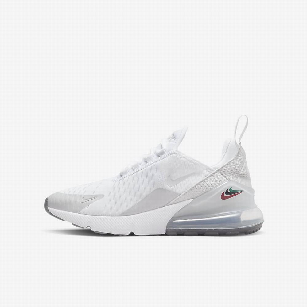 Tenisky Nike Air Max 270 Detske Biele Siva Čierne | SK693075