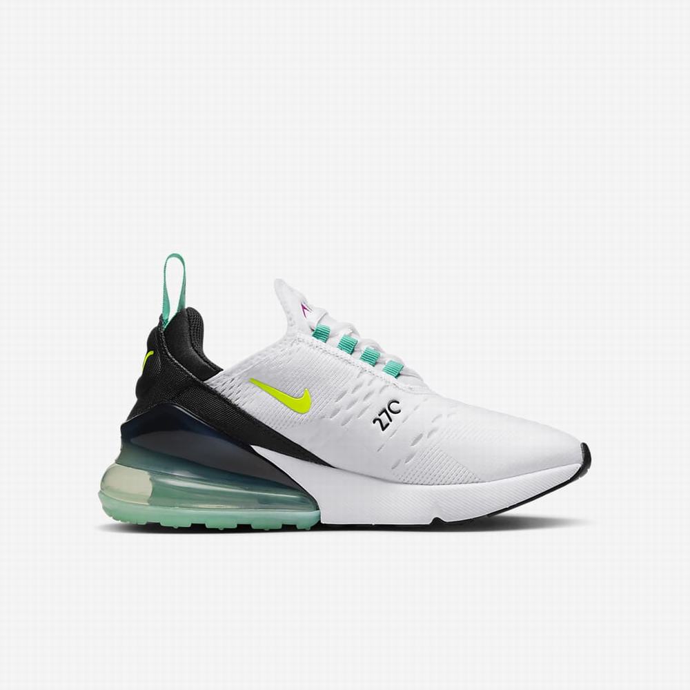 Tenisky Nike Air Max 270 Detske Biele Čierne Modre | SK342908