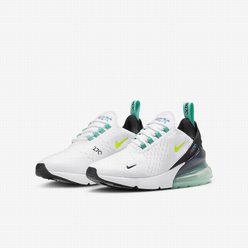 Tenisky Nike Air Max 270 Detske Biele Čierne Modre | SK342908