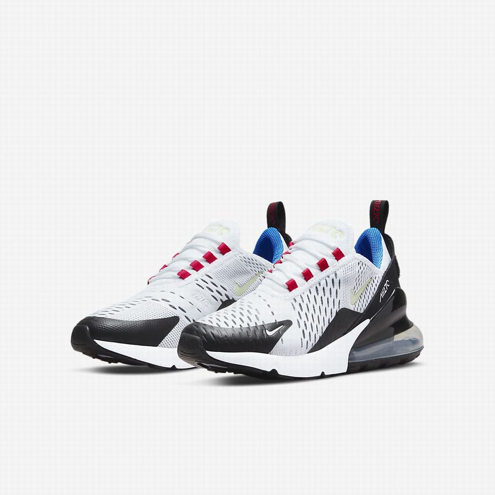 Tenisky Nike Air Max 270 Detske Biele Čierne Červené Svetlo Citrón | SK719508