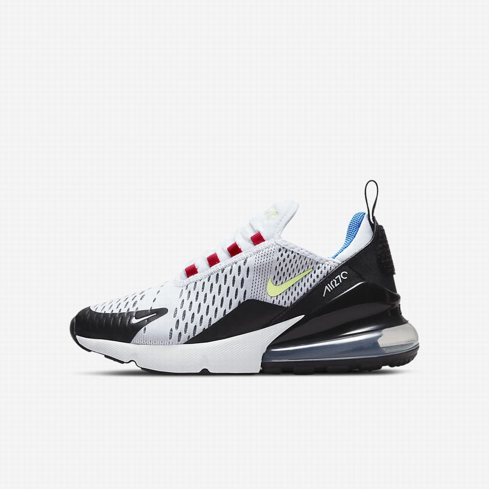 Tenisky Nike Air Max 270 Detske Biele Čierne Červené Svetlo Citrón | SK719508