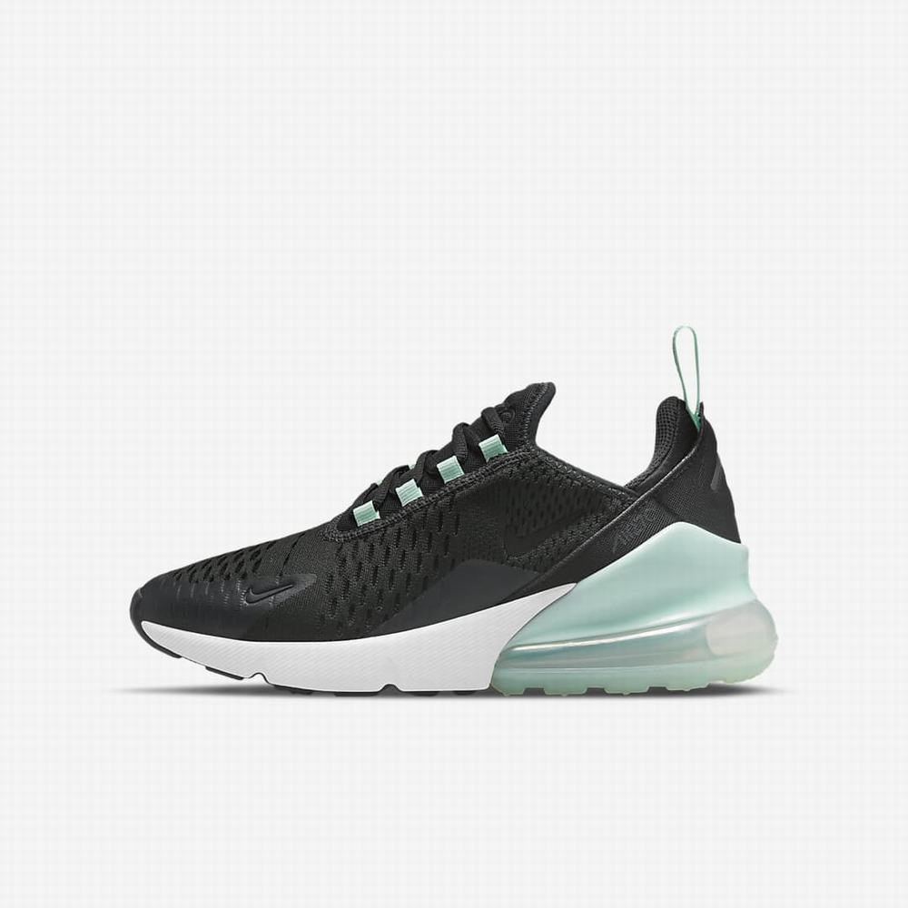 Tenisky Nike Air Max 270 Detske Čierne Biele Mätové | SK056829