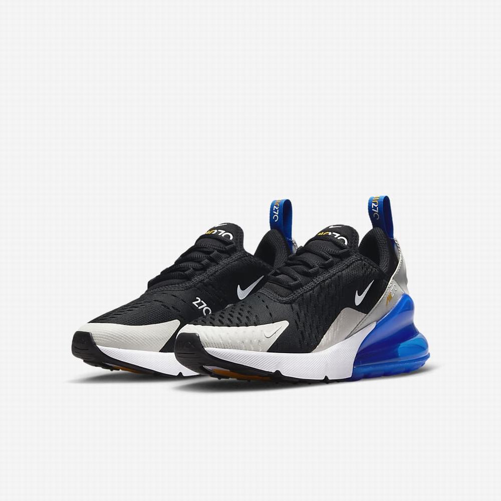 Tenisky Nike Air Max 270 Detske Čierne Kráľovská Modrá Biele | SK107345