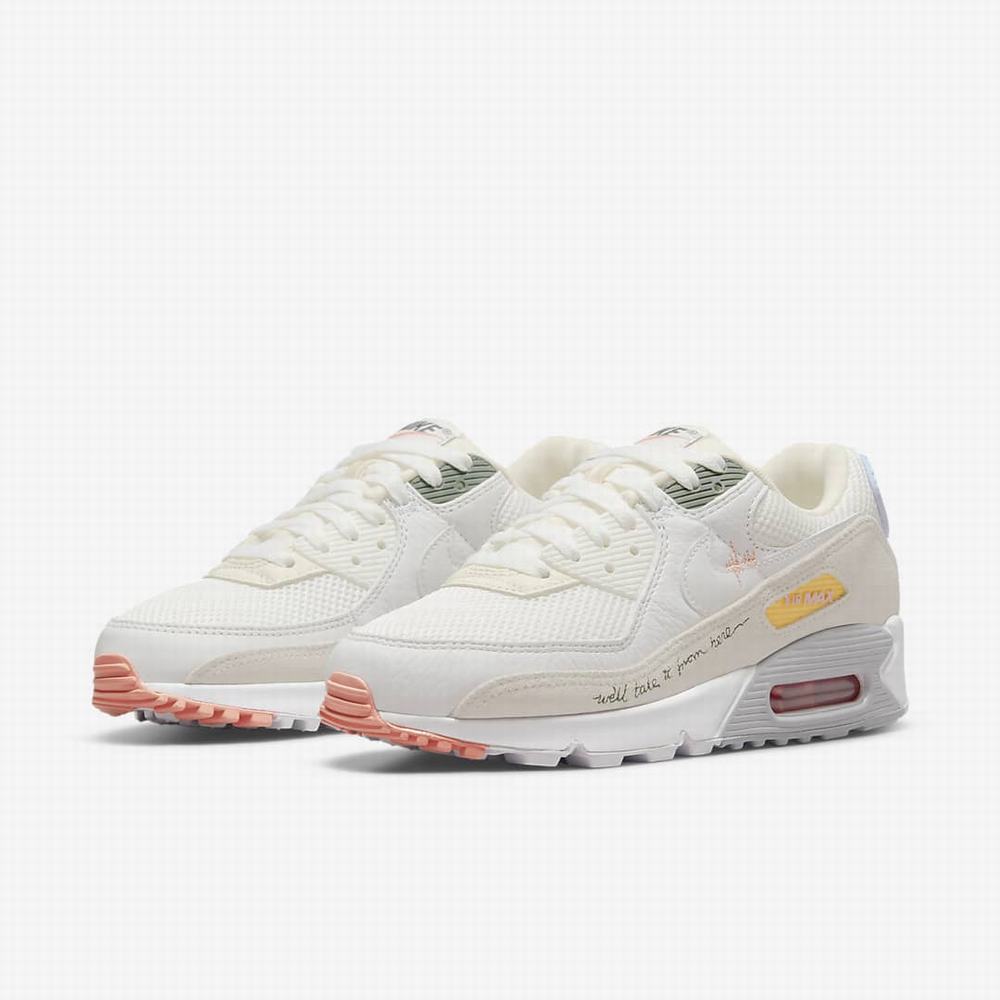 Tenisky Nike Air Max 90 Damske Biele Zelene Červené Biele | SK081927