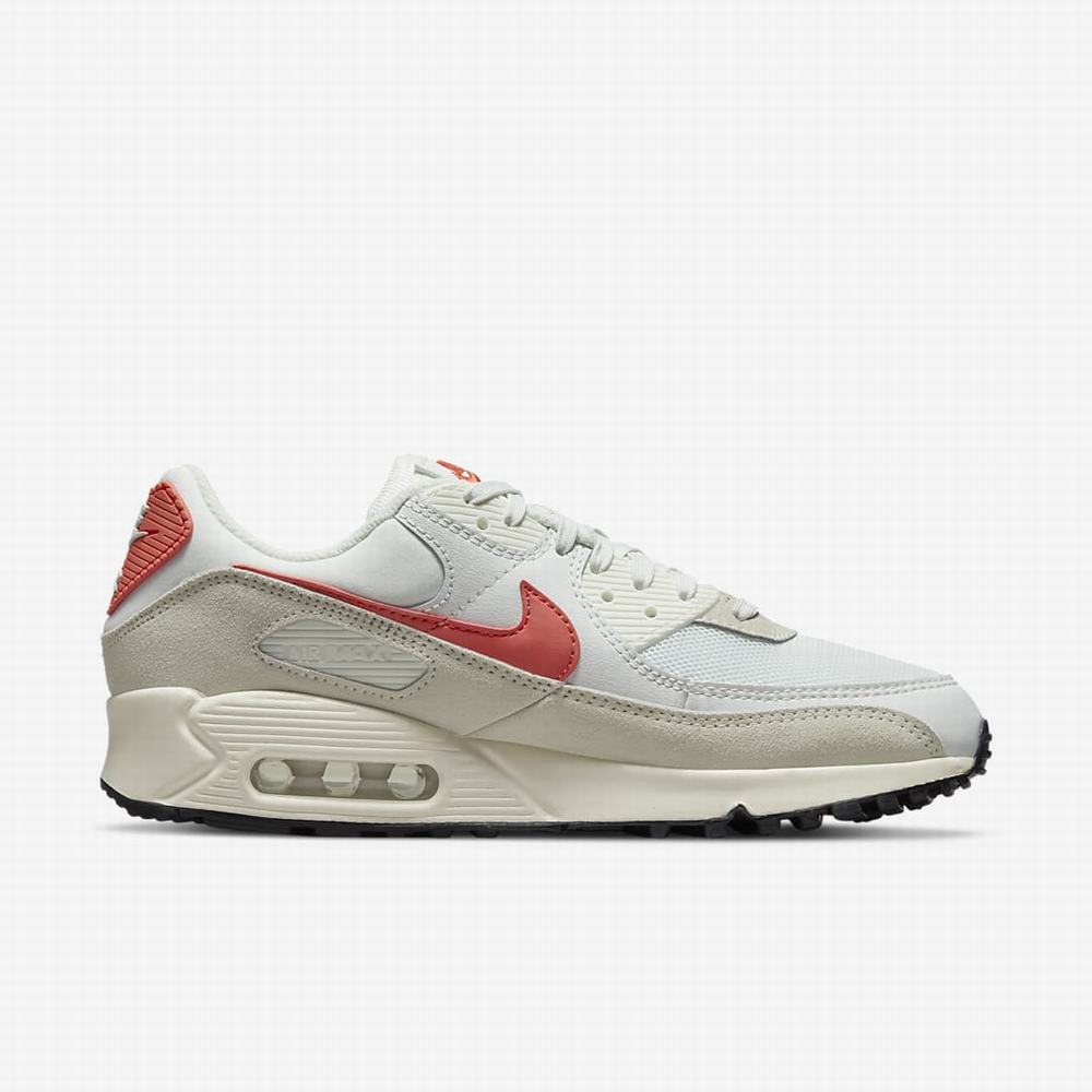 Tenisky Nike Air Max 90 Damske Biele Čierne Oranžové | SK738612