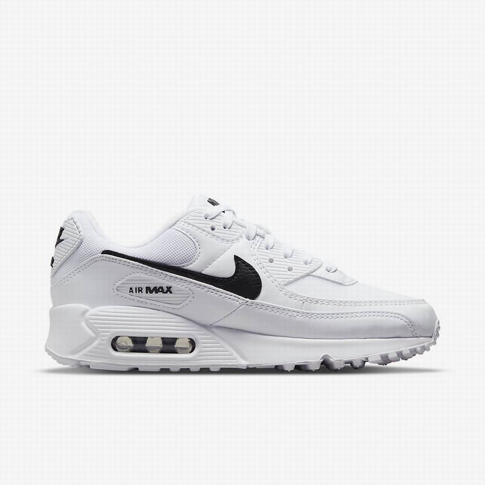 Tenisky Nike Air Max 90 Damske Biele Čierne | SK812750