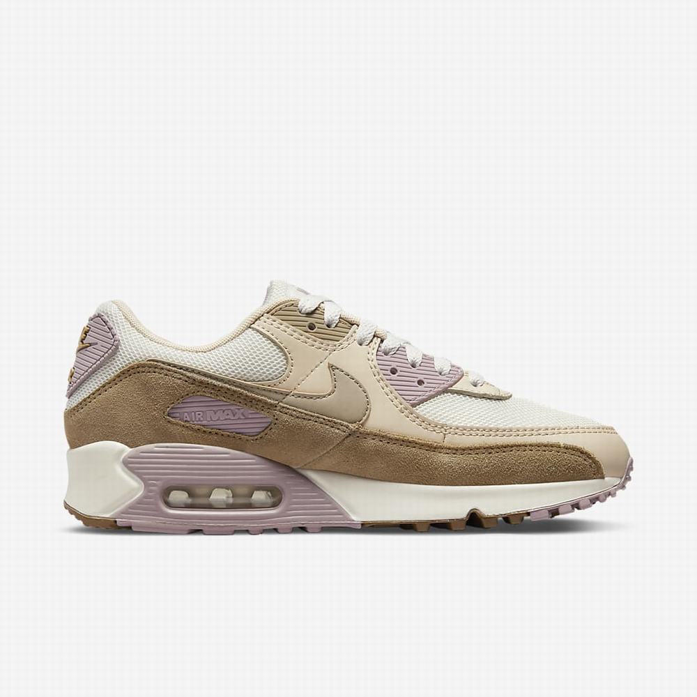 Tenisky Nike Air Max 90 Damske Hnede Svetlo Nachový Hnede Hnedožltý | SK651408