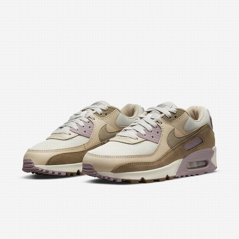 Tenisky Nike Air Max 90 Damske Hnede Svetlo Nachový Hnede Hnedožltý | SK651408