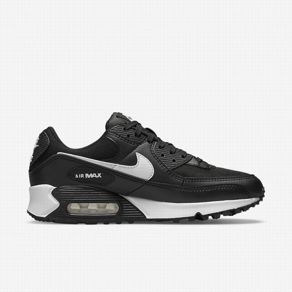 Tenisky Nike Air Max 90 Damske Čierne Biele | SK365284