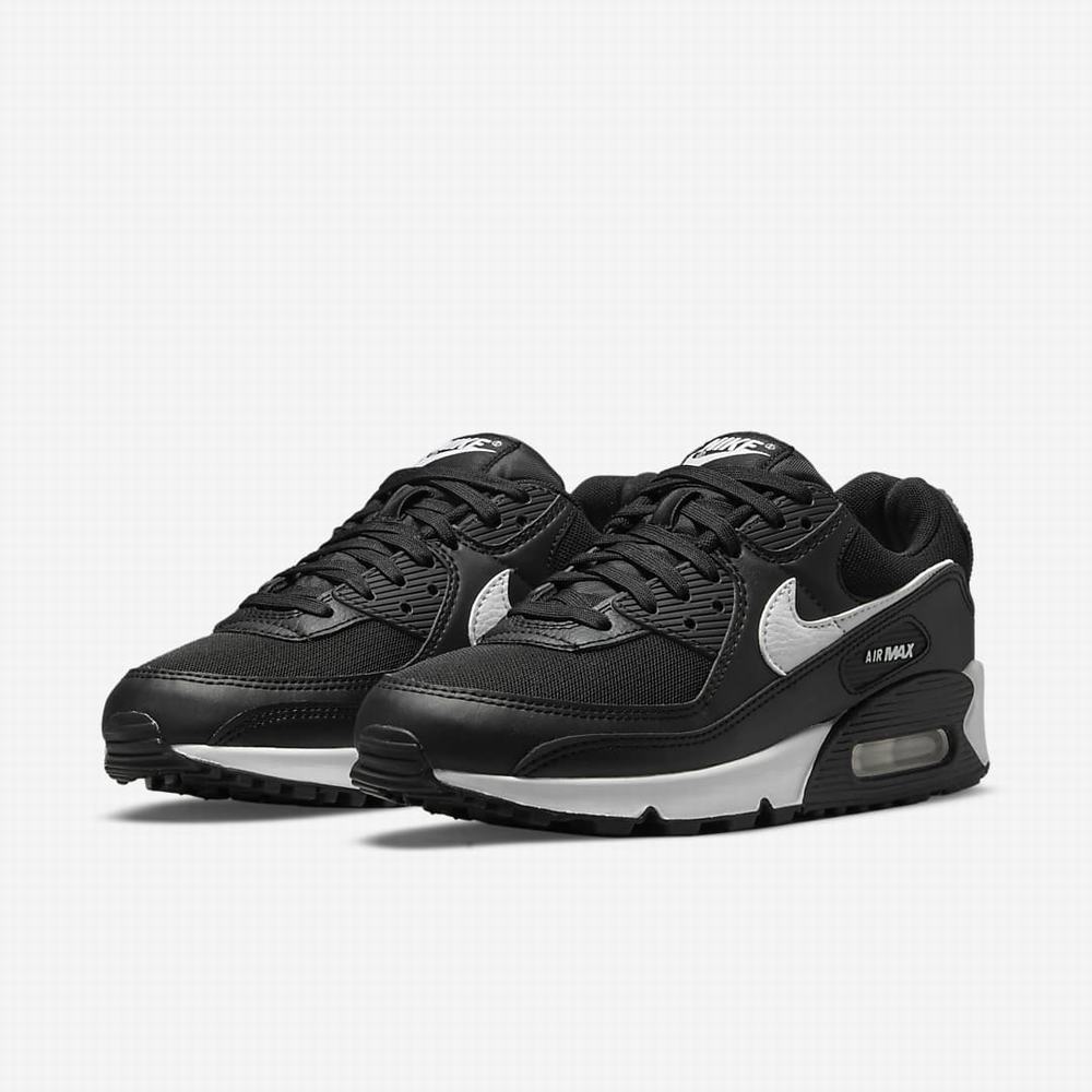 Tenisky Nike Air Max 90 Damske Čierne Biele | SK365284