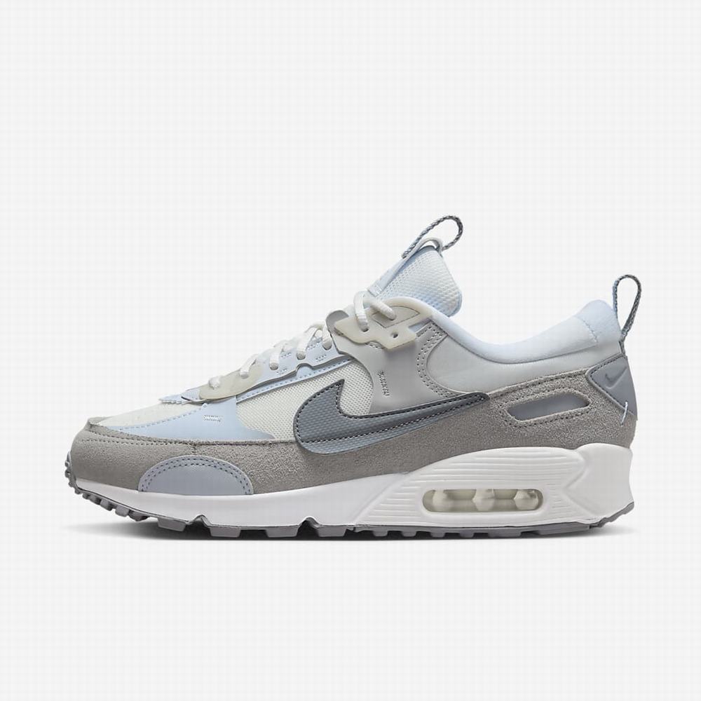 Tenisky Nike Air Max 90 Futura Damske Biele Platina Siva Siva | SK203514