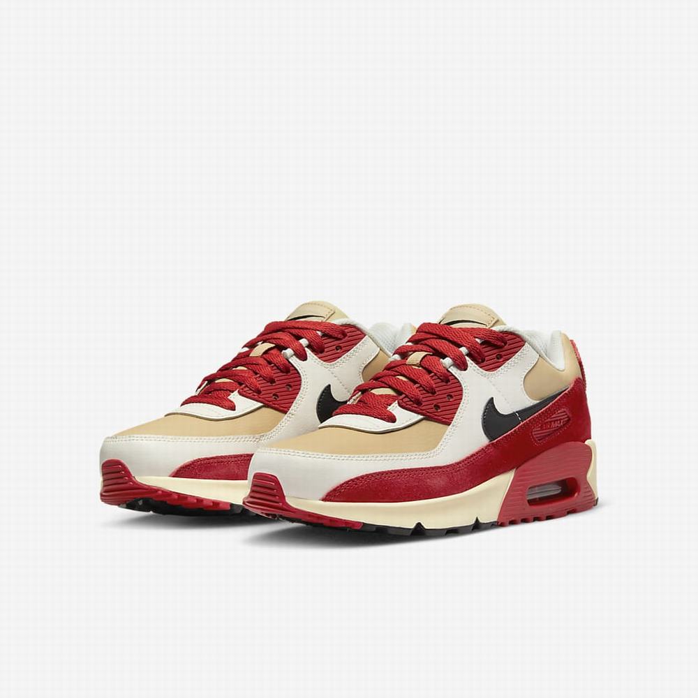 Tenisky Nike Air Max 90 LTR Detske Hnede Červené Čierne | SK071594