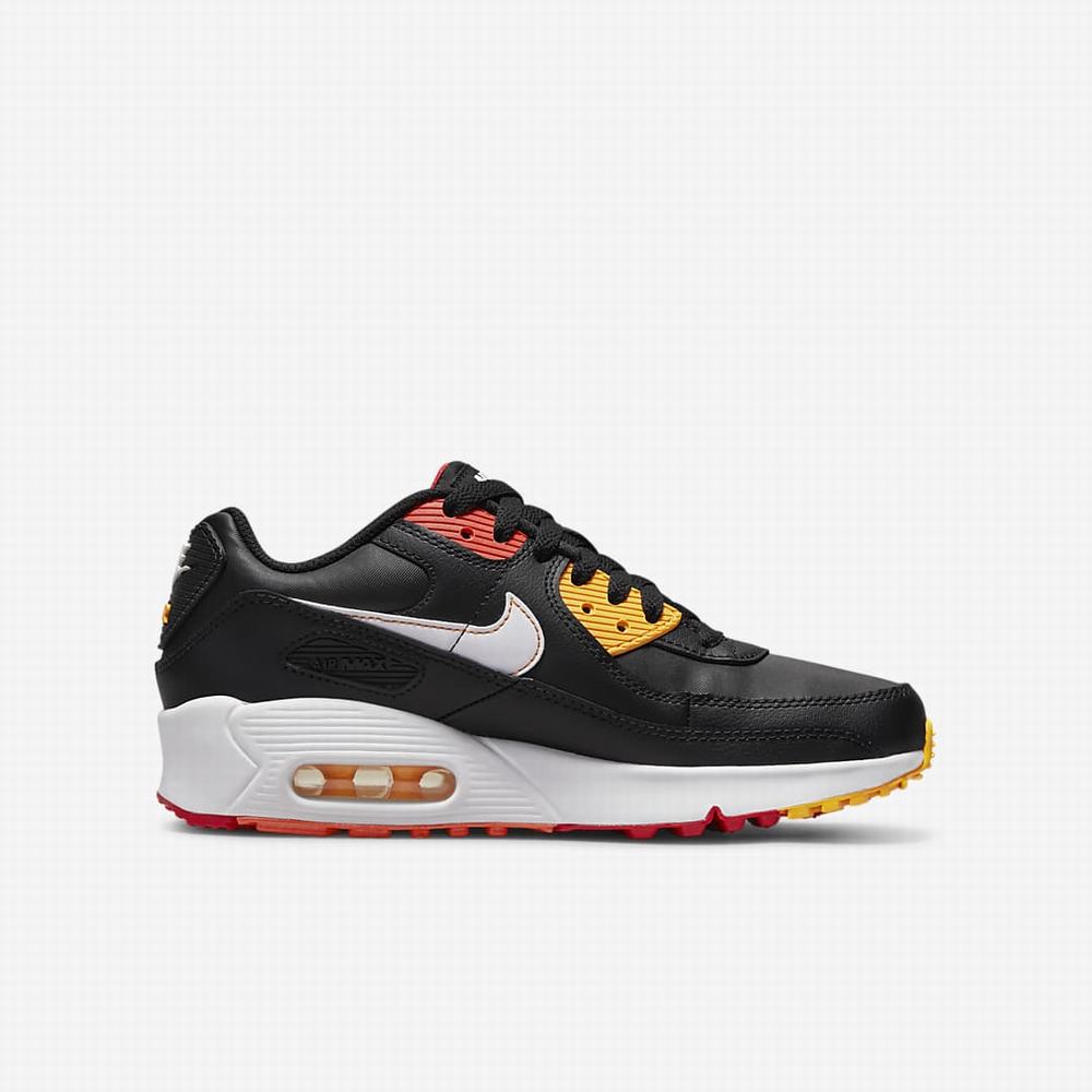 Tenisky Nike Air Max 90 LTR Detske Čierne Biele | SK914087