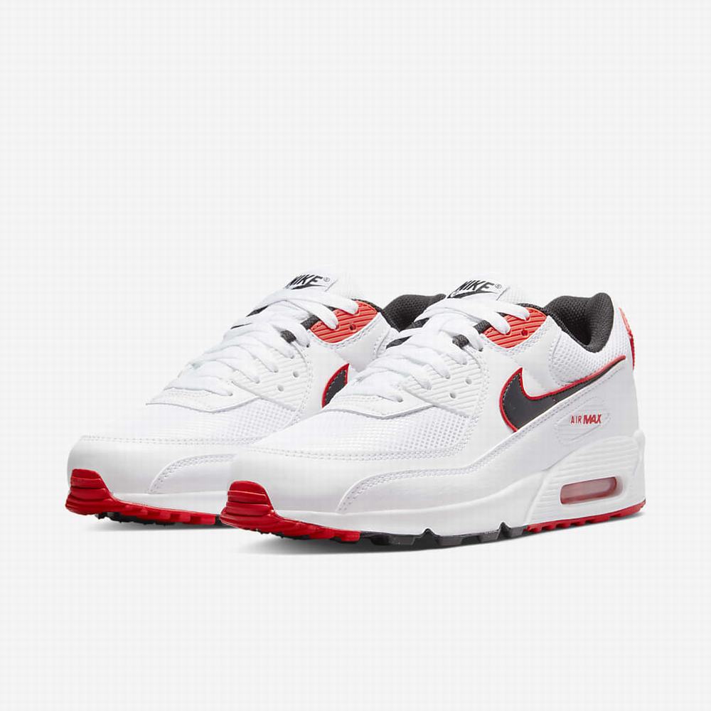 Tenisky Nike Air Max 90 Panske Biele Oranžové Čierne | SK930214