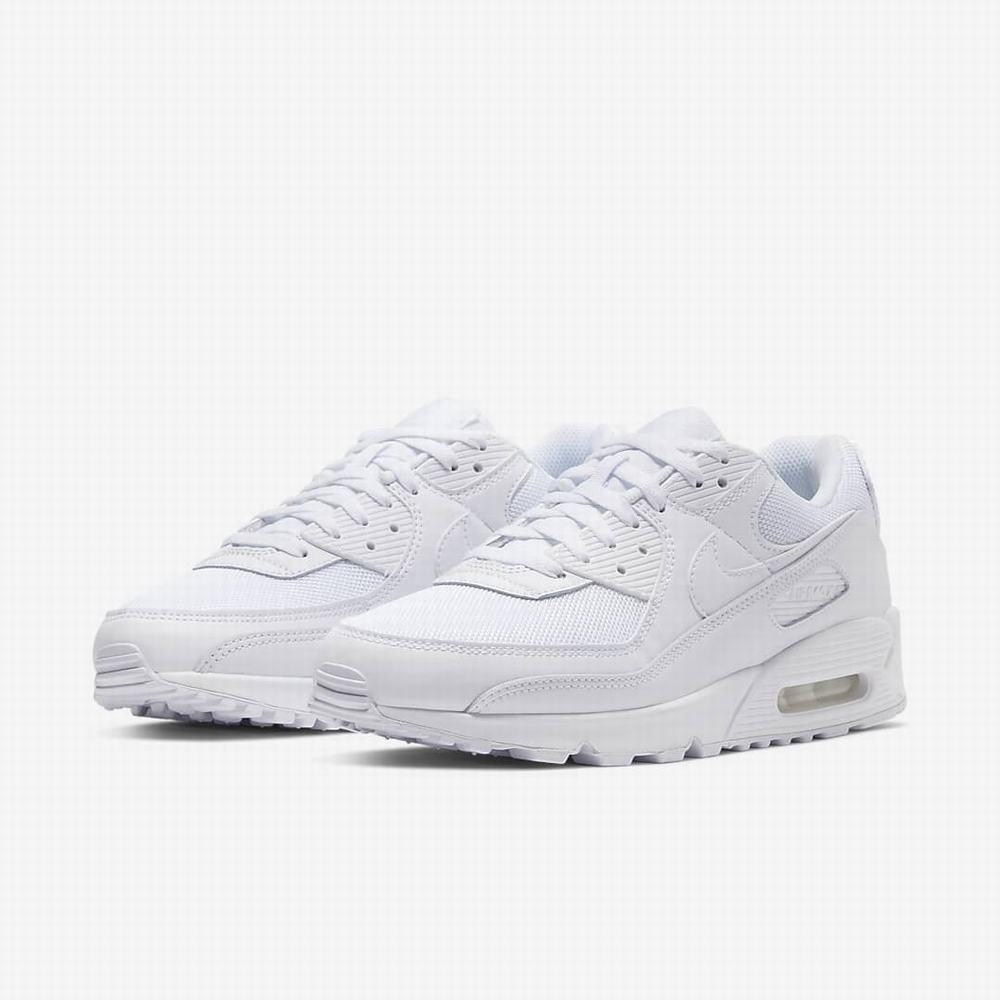 Tenisky Nike Air Max 90 Panske Biele Siva Biele | SK235408