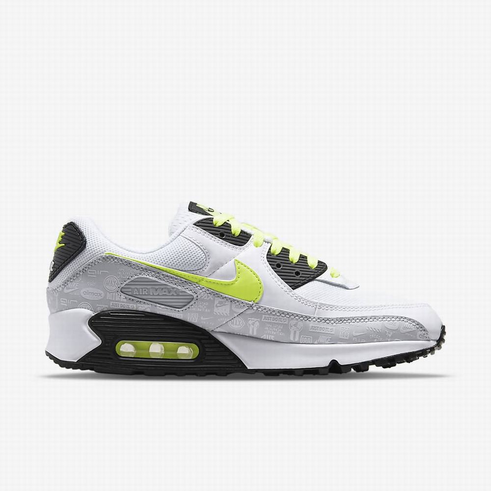 Tenisky Nike Air Max 90 Panske Biele Čierne Platina | SK109624