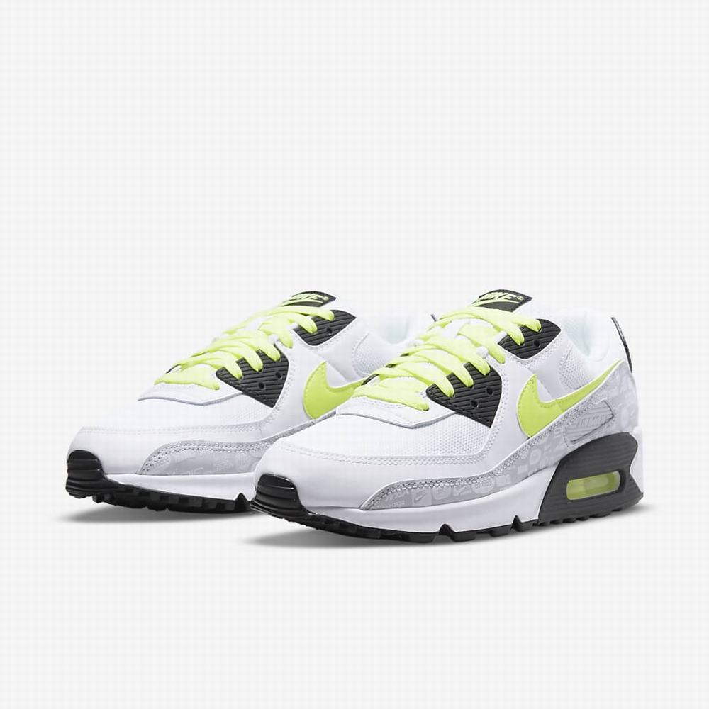 Tenisky Nike Air Max 90 Panske Biele Čierne Platina | SK109624