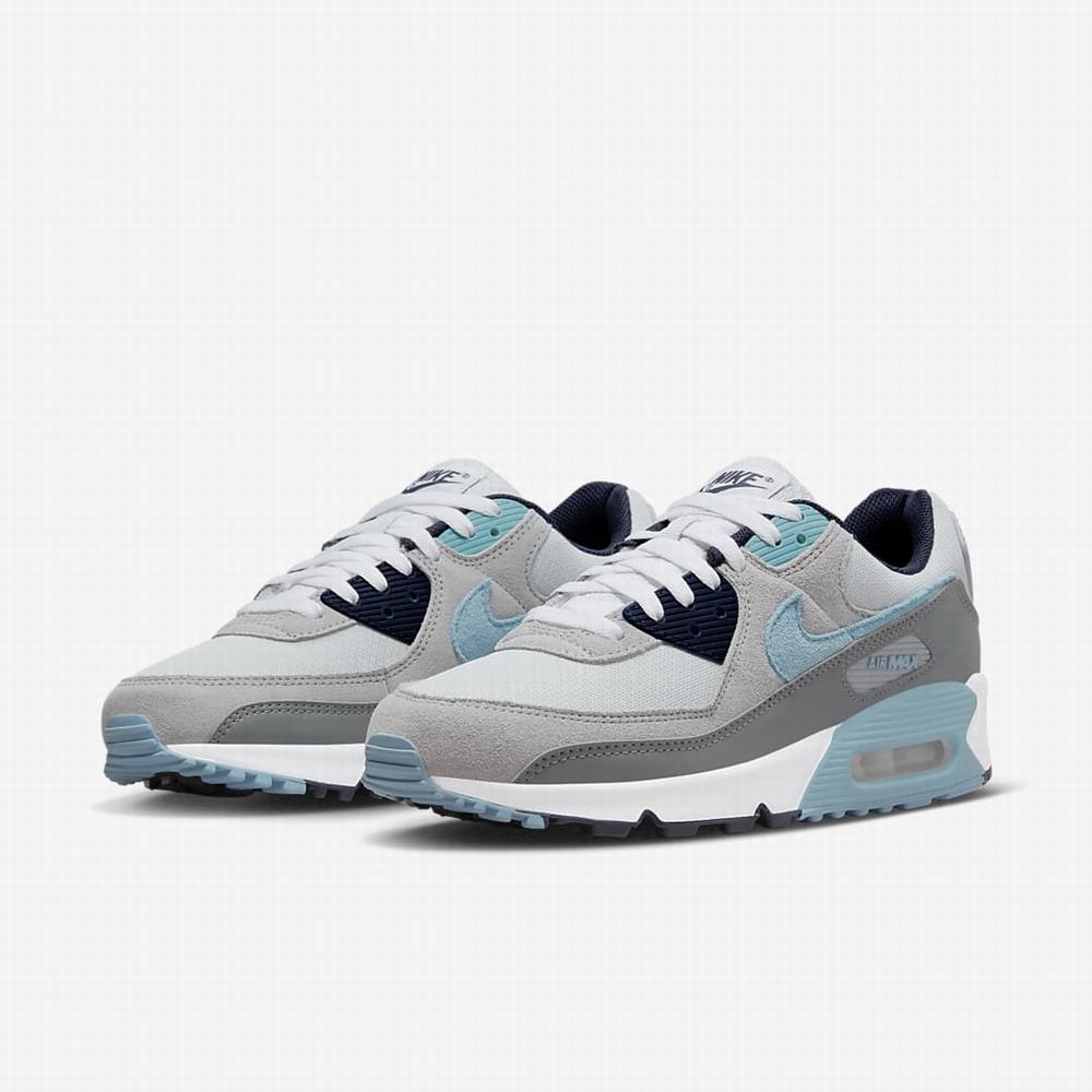 Tenisky Nike Air Max 90 Panske Platina Obsidian Siva Modre | SK431927