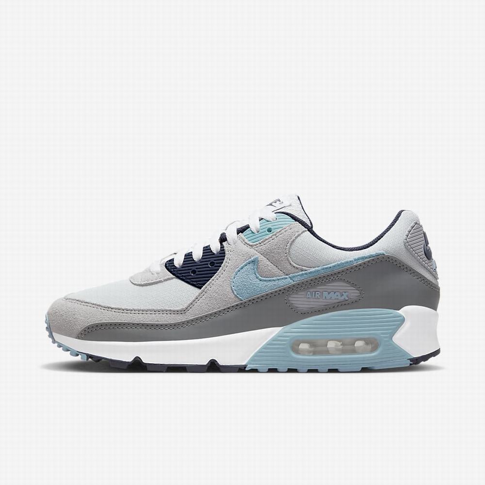 Tenisky Nike Air Max 90 Panske Platina Obsidian Siva Modre | SK431927