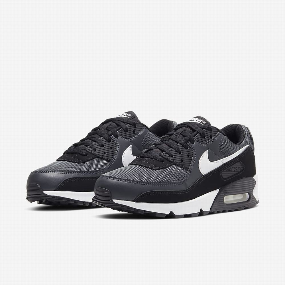 Tenisky Nike Air Max 90 Panske Siva Tmavo Siva Čierne Biele | SK673154