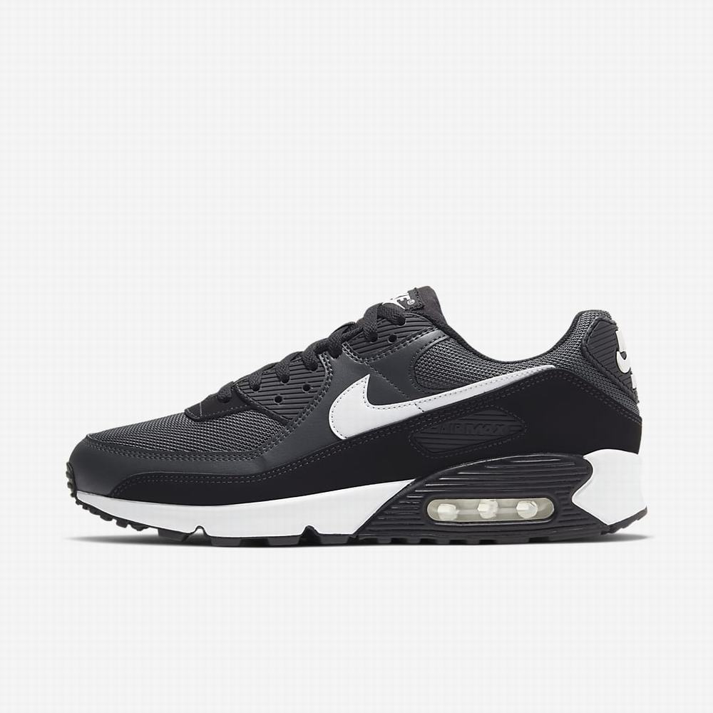 Tenisky Nike Air Max 90 Panske Siva Tmavo Siva Čierne Biele | SK673154