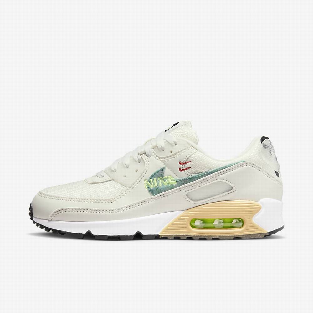 Tenisky Nike Air Max 90 SE Damske Biele Zelene | SK829435