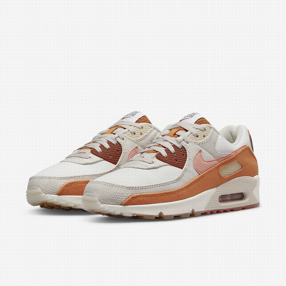 Tenisky Nike Air Max 90 SE Panske Béžové Svetlo Hnede Oranžové | SK975240