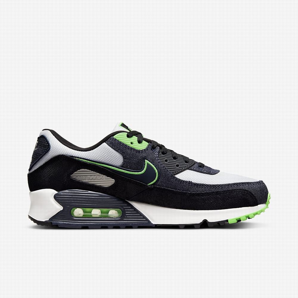 Tenisky Nike Air Max 90 SE Panske Čierne Krém Zelene Biele Obsidian | SK160342