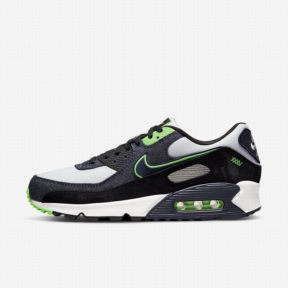 Tenisky Nike Air Max 90 SE Panske Čierne Krém Zelene Biele Obsidian | SK160342