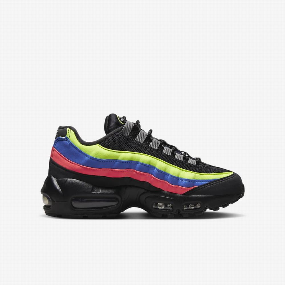 Tenisky Nike Air Max 95 Detske Čierne Modre Čierne | SK704529