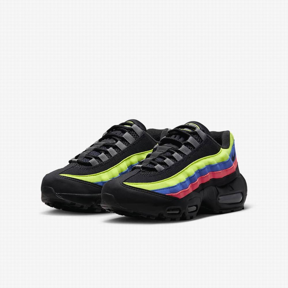 Tenisky Nike Air Max 95 Detske Čierne Modre Čierne | SK704529