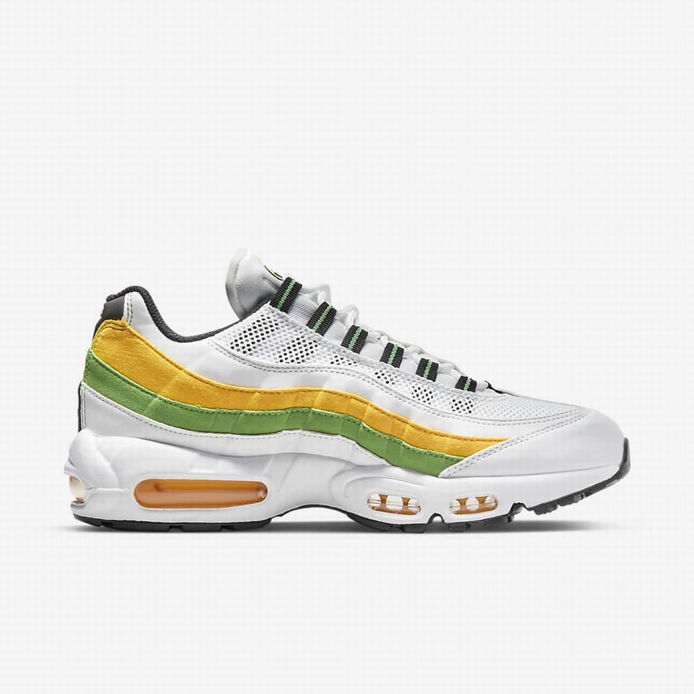 Tenisky Nike Air Max 95 Essential Panske Biele Zelene Žlté Čierne | SK391602