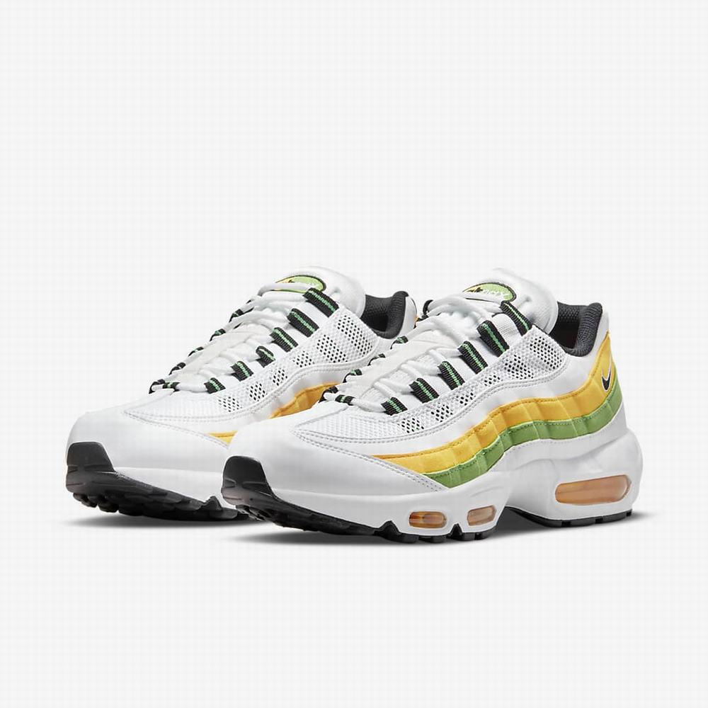 Tenisky Nike Air Max 95 Essential Panske Biele Zelene Žlté Čierne | SK391602