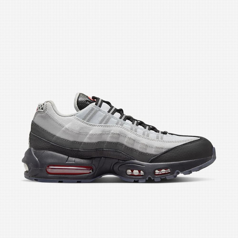 Tenisky Nike Air Max 95 Premium Panske Čierne Platina Svetlo Siva Biele | SK384067