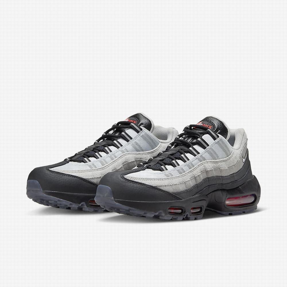 Tenisky Nike Air Max 95 Premium Panske Čierne Platina Svetlo Siva Biele | SK384067