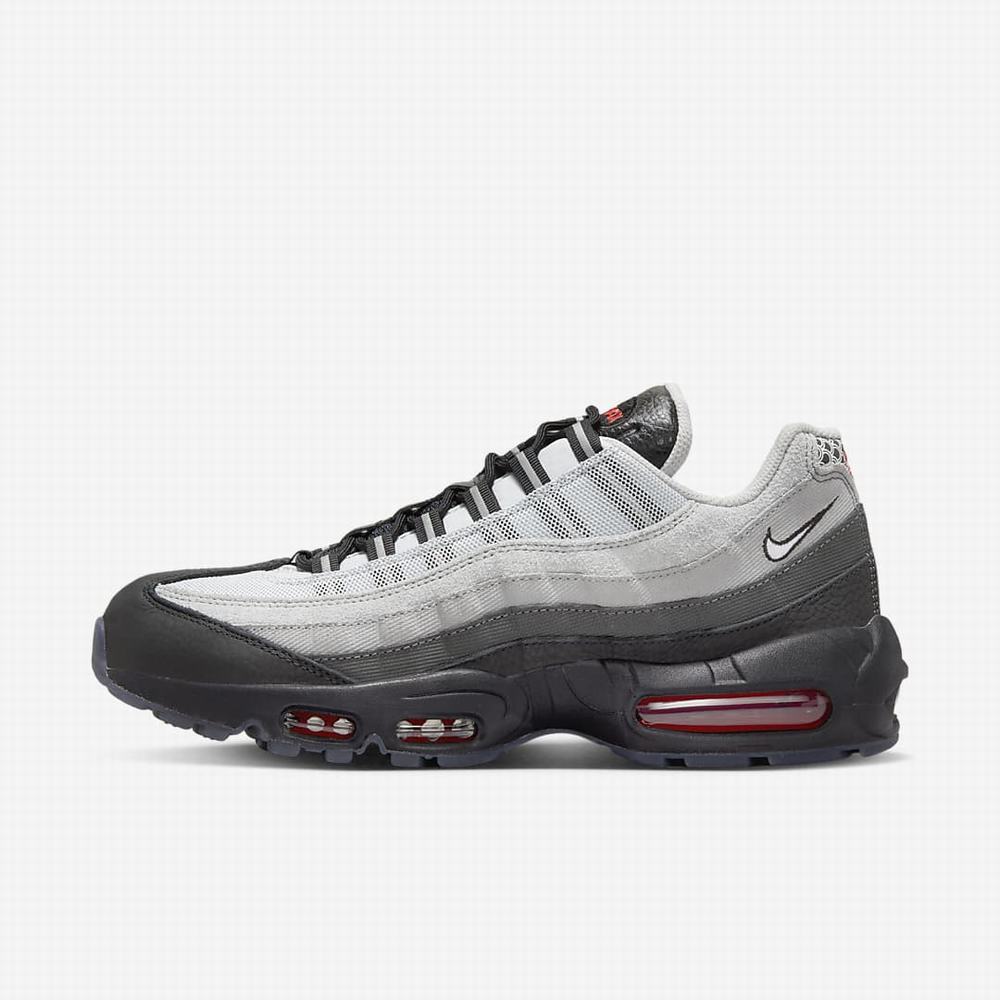 Tenisky Nike Air Max 95 Premium Panske Čierne Platina Svetlo Siva Biele | SK384067