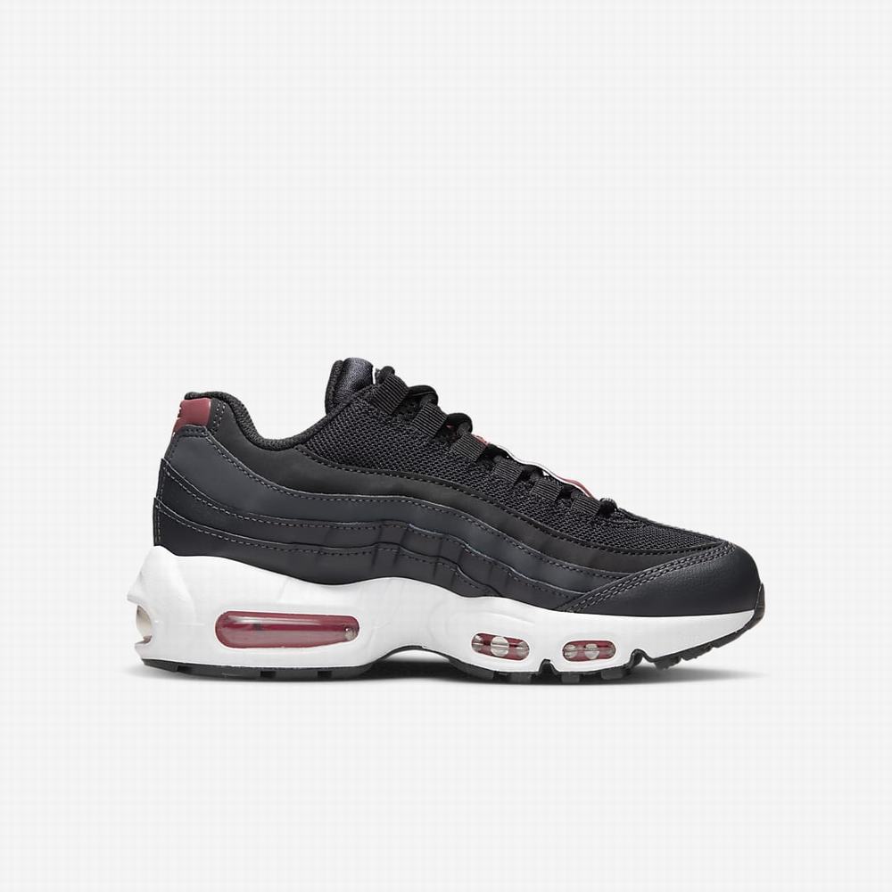 Tenisky Nike Air Max 95 Recraft Detske Tmavo Siva Červené Biele Čierne | SK196320