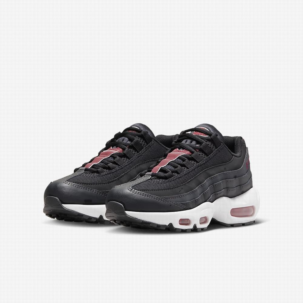 Tenisky Nike Air Max 95 Recraft Detske Tmavo Siva Červené Biele Čierne | SK196320