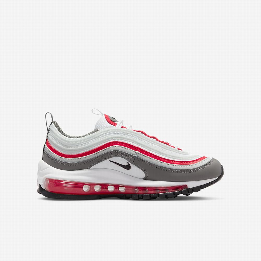 Tenisky Nike Air Max 97 Detske Biele Svetlo Strieborne Čierne | SK824693