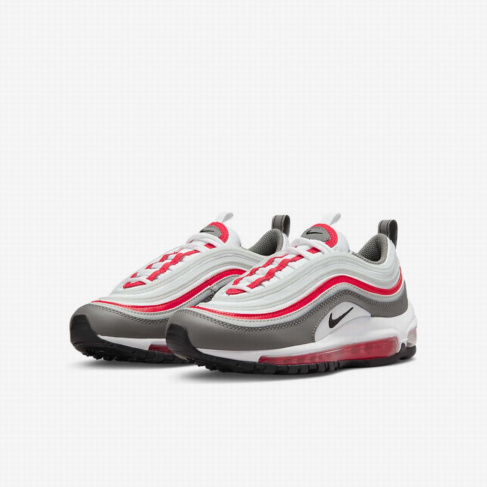 Tenisky Nike Air Max 97 Detske Biele Svetlo Strieborne Čierne | SK824693