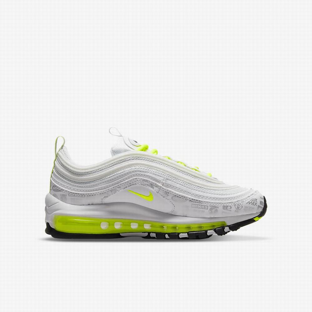 Tenisky Nike Air Max 97 Detske Biele Čierne Platina | SK970432