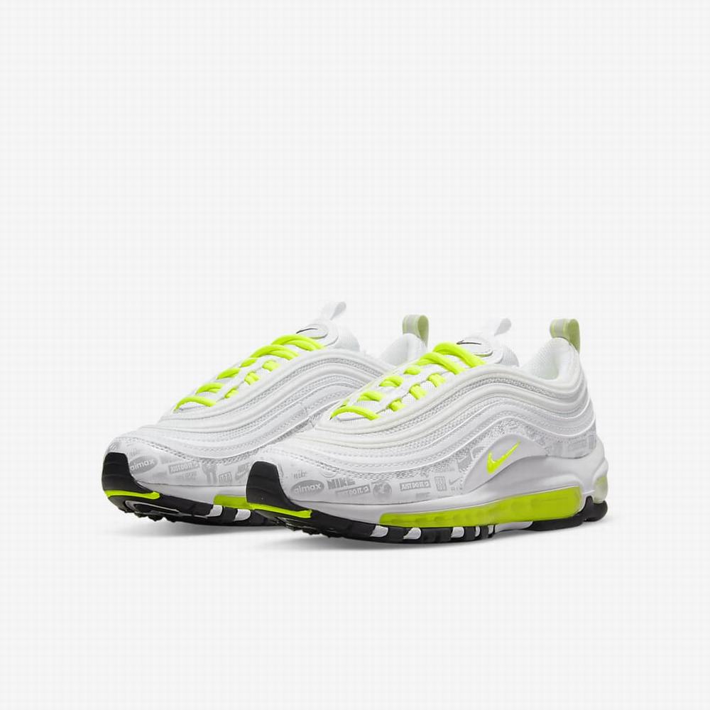 Tenisky Nike Air Max 97 Detske Biele Čierne Platina | SK970432