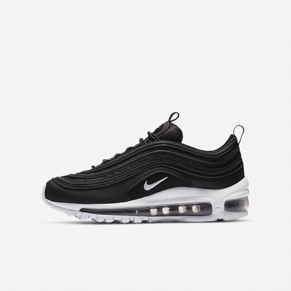 Tenisky Nike Air Max 97 Detske Čierne Biele | SK468952