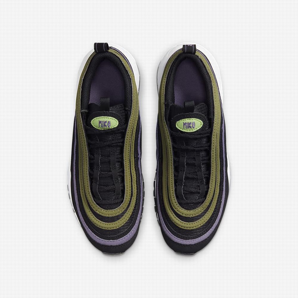 Tenisky Nike Air Max 97 Detske Čierne Nachový Zelene Ruzove | SK573489