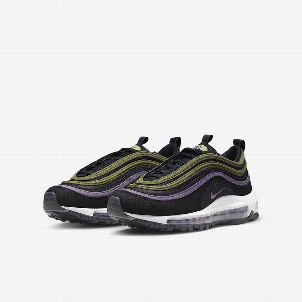 Tenisky Nike Air Max 97 Detske Čierne Nachový Zelene Ruzove | SK573489