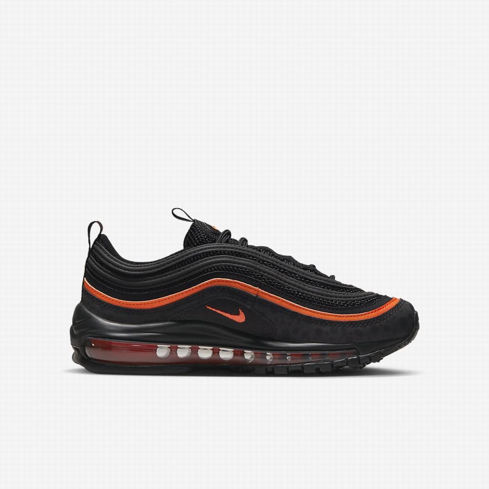 Tenisky Nike Air Max 97 Detske Čierne Oranžové Čierne | SK276159