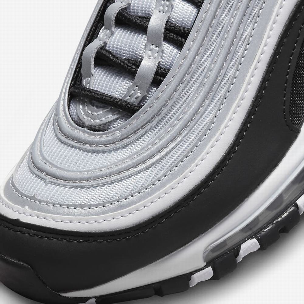 Tenisky Nike Air Max 97 Detske Čierne Strieborne Metal Strieborne Biele | SK720318