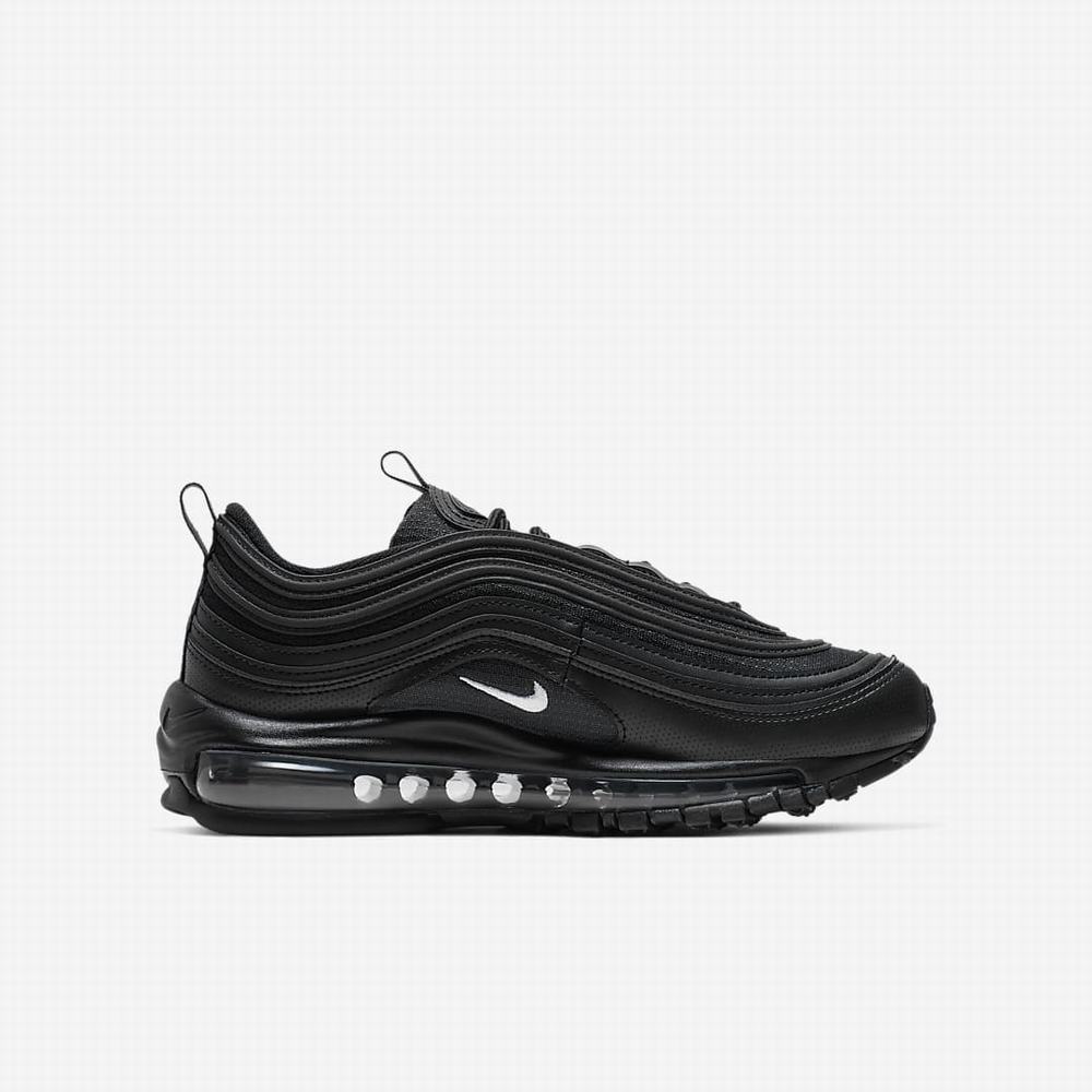 Tenisky Nike Air Max 97 Detske Čierne Tmavo Siva Biele | SK095176