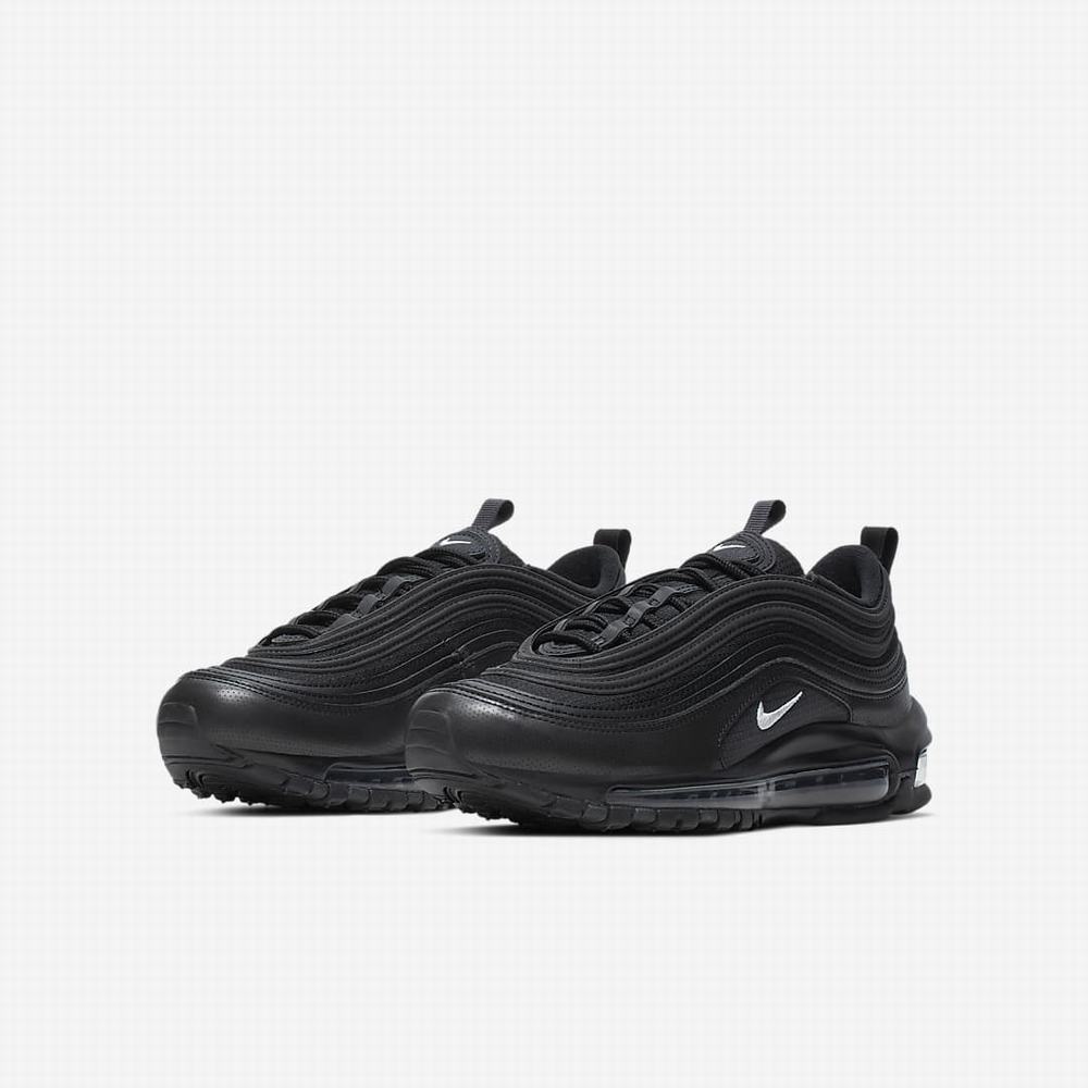 Tenisky Nike Air Max 97 Detske Čierne Tmavo Siva Biele | SK095176